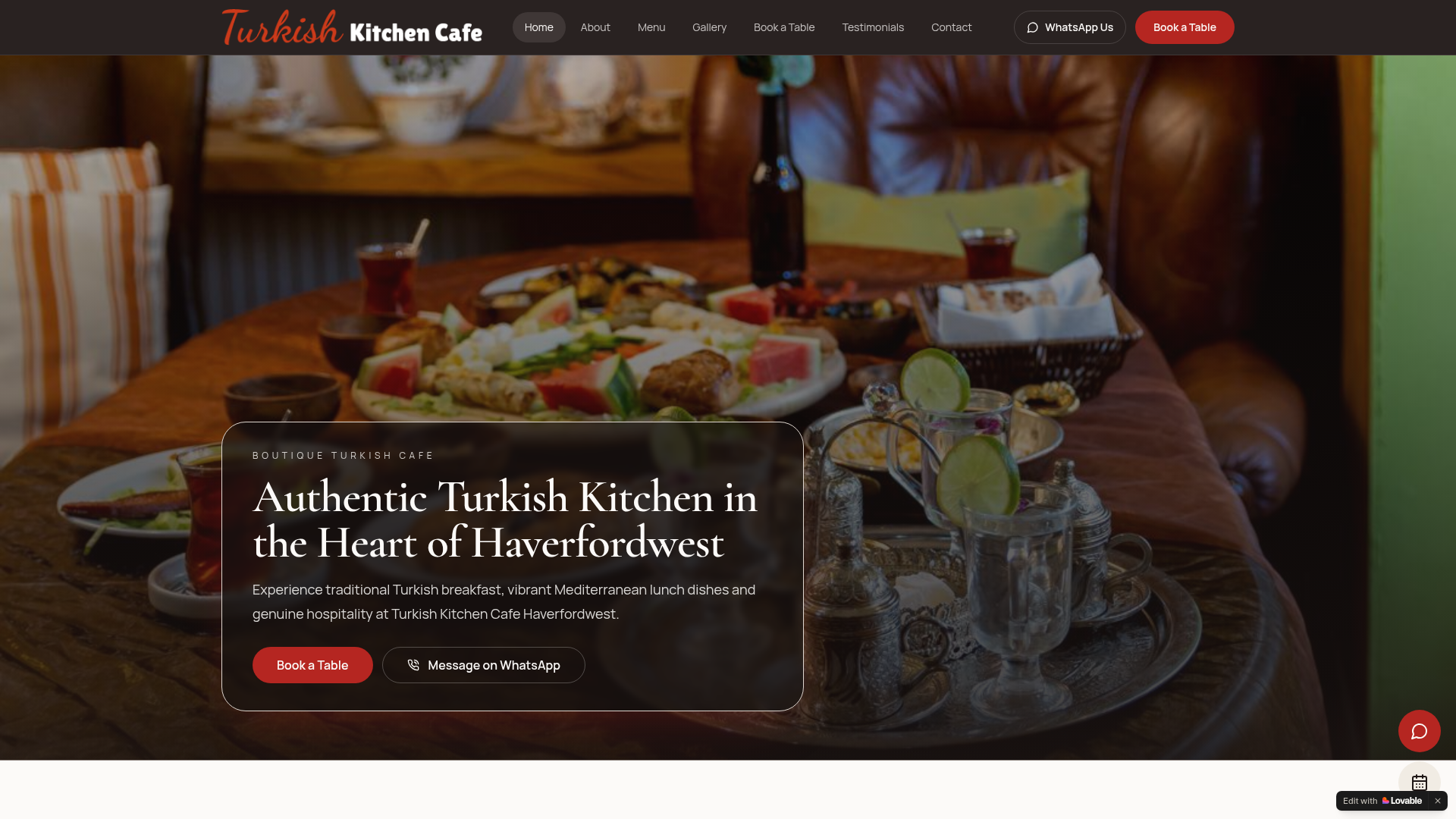 Turkish Kitchen Cafe in Haverfordwest