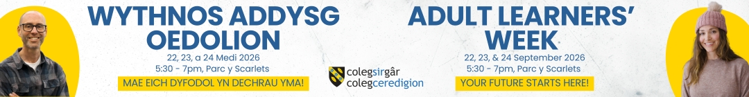 Coleg Sir Gâr Adult Learners’ Week, 22 to 24 September 2026