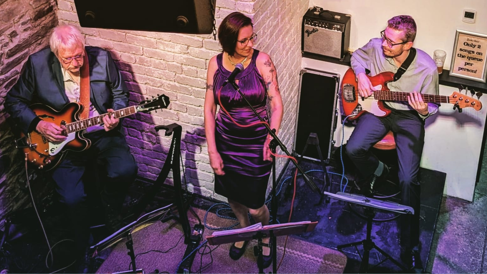Blue For You blues trio performance artwork